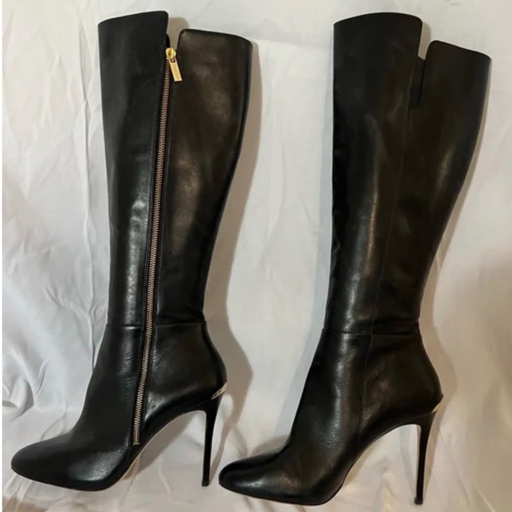 Michael Kors Leather Clara Knee High stiletto Boot